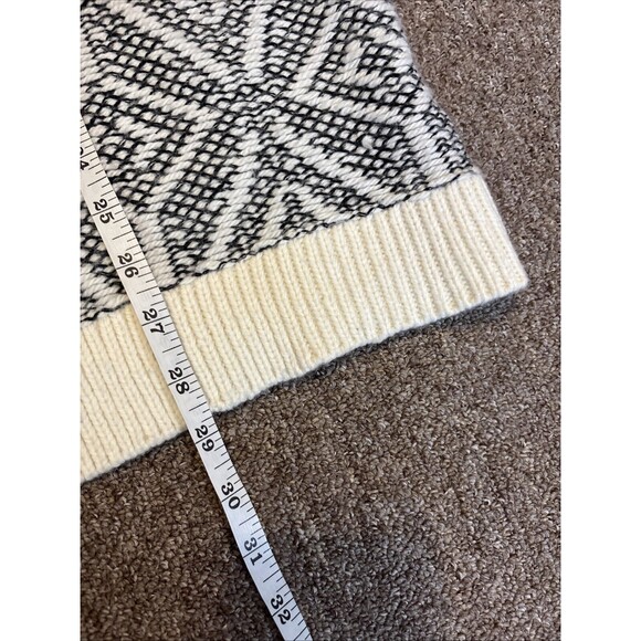 Gerard Darel PARIS Cardigan Womens 1 Open Front Fringe Knit Aztec Geometric - Picture 6 of 10